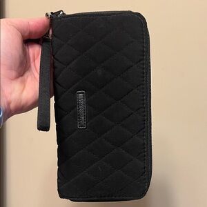 Vera Bradley Black Quilted Wristlet